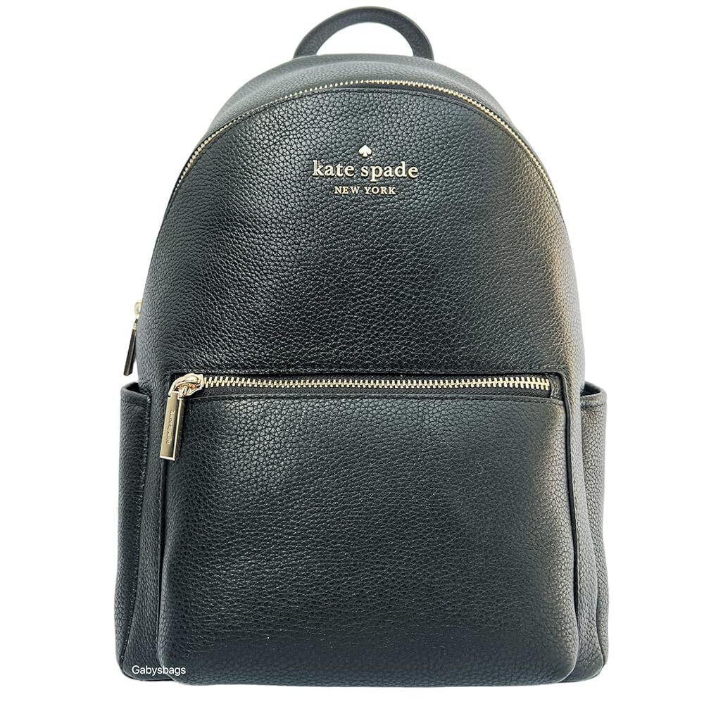 Kate Spade Leila Pebbled Leather Medium Dome Backpack Black K8155
